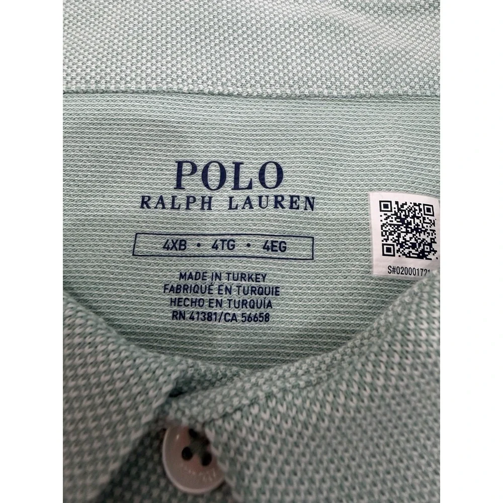 Polo Ralph Lauren Men's Classic Fit Mesh Mint Green Polo Shirt 4XB NWT